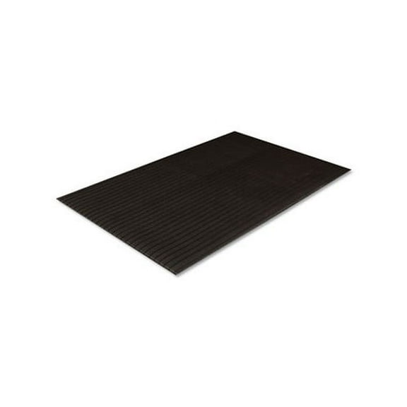 Crown Ribbed Vinyl Anti-Fatigue Mat, 36 x 60, Black -CWNFL3660BK