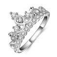 thumbnail image 1 of Crown Ring Rose Gold Plated Copper With Diamond Accent For Elegant Festival Party Jewelry For Daily Wear Gifts, 1 of 4