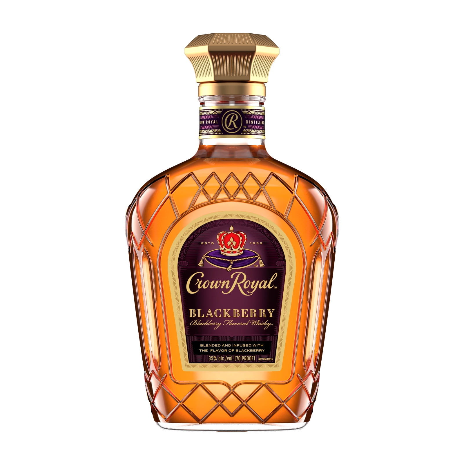 Crown Royal Blackberry Flavored Whisky, 375 mL, 35% ABV - Walmart.com