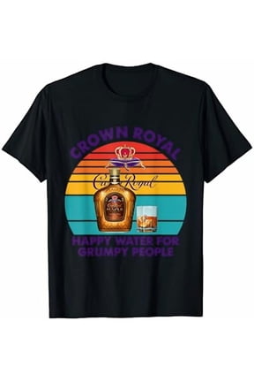 Crown-Royal Happy Water For Grumpy People Retro Apparel T-Shirt, Unisex T-Shirt