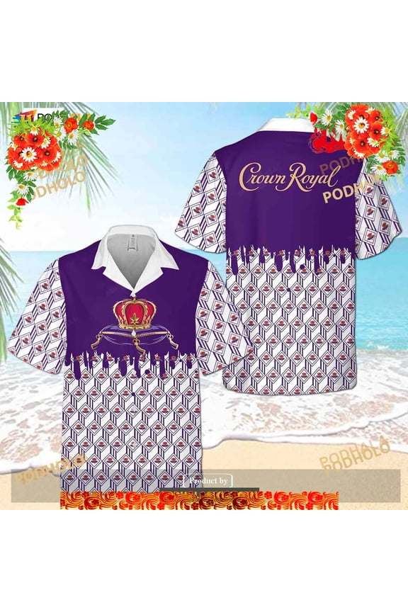 Crown Royal Hot Luxury Purple Design Funny Hawaiian Shirt