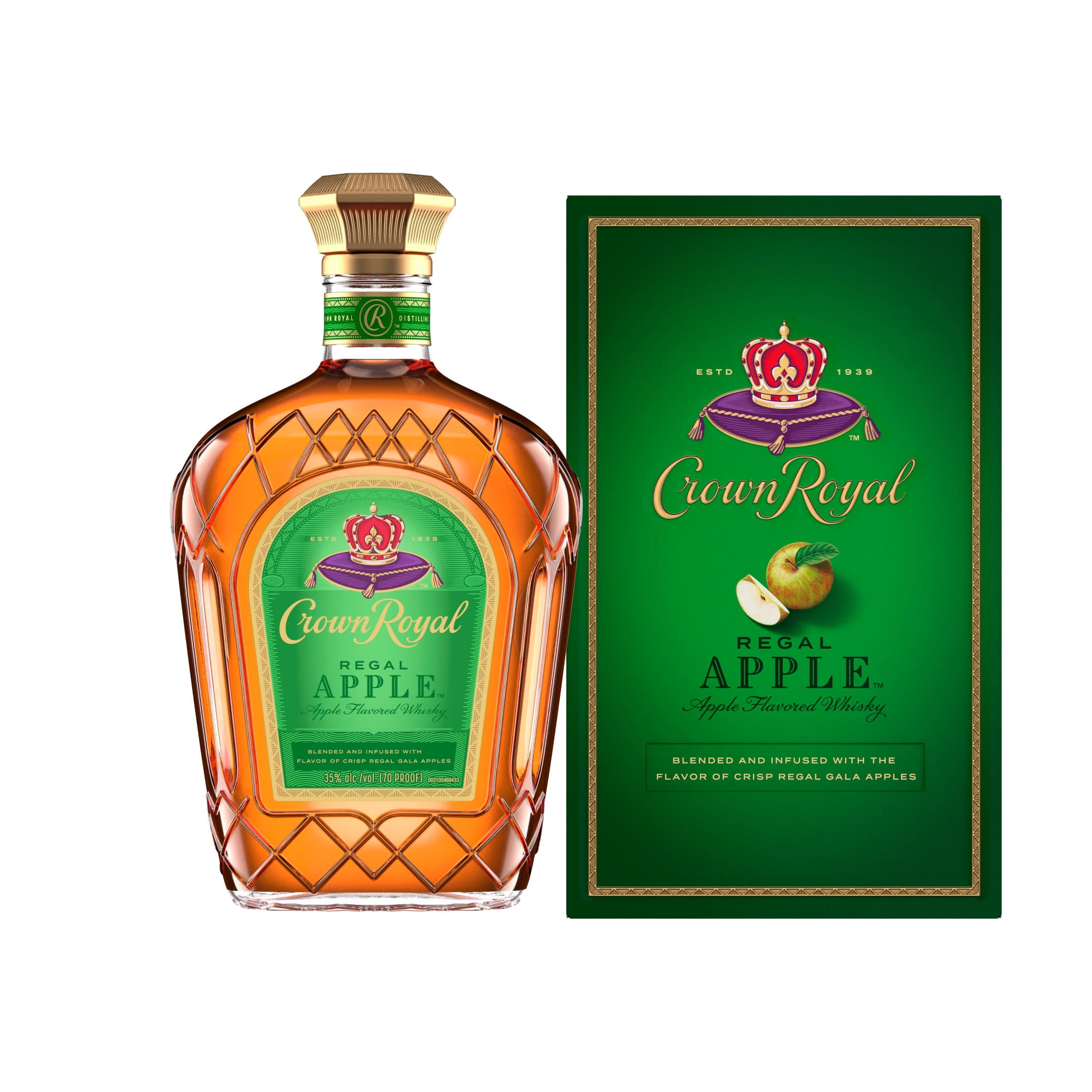 Crown Royal Regal Apple Flavored Whisky, 750 mL, 35% ABV - Walmart.com
