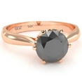 thumbnail image 1 of Crown Setting Black Onyx Engagement Ring In 14k Rose Gold, 1 of 6