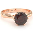 thumbnail image 1 of Crown Setting Garnet Engagement Ring In 14k Rose Gold, 1 of 6