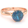 thumbnail image 1 of Crown Setting Lab-Created Alexandrite Engagement Ring In 14k Rose Gold, 1 of 6