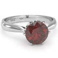 thumbnail image 1 of Crown Setting Lab-Created Ruby Engagement Ring In 14k White Gold, 1 of 6