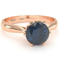 thumbnail image 1 of Crown Setting Lab-Created Sapphire Engagement Ring In 14k Rose Gold, 1 of 6