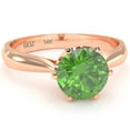 thumbnail image 1 of Crown Setting Peridot Engagement Ring In 14k Rose Gold, 1 of 6