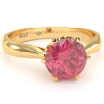 thumbnail image 1 of Crown Setting Pink Tourmaline Engagement Ring In 14k Yellow Gold, 1 of 6