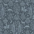 thumbnail image 1 of Crown Sherwood Dark Blue Woodland Unpasted Paper Wallpaper, 20.5-in by 33-ft, 56.4 sq. ft., 1 of 3