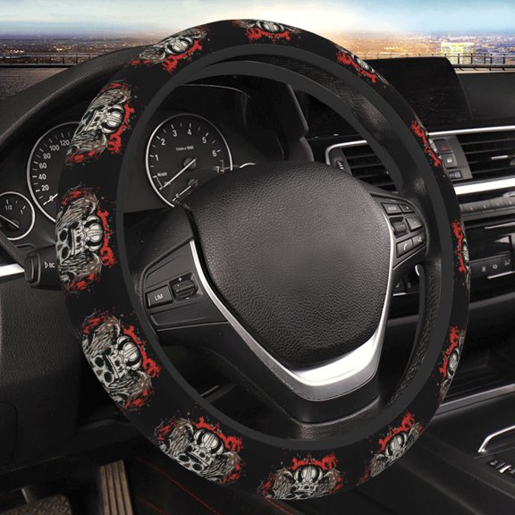 Crown Skull Fashion Car Steering Wheel Cover