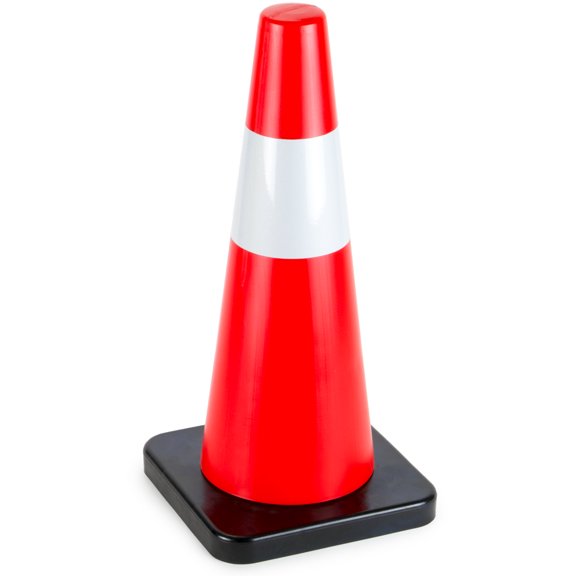 Crown Sporting Goods 18" High Hat Cones in Orange with Reflective Sleeve for Traffic Safety (Single)