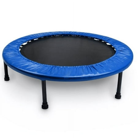Crown Sporting Goods Mini Rebounder Exercise Fitness Trampoline, Blue, 38-Inch