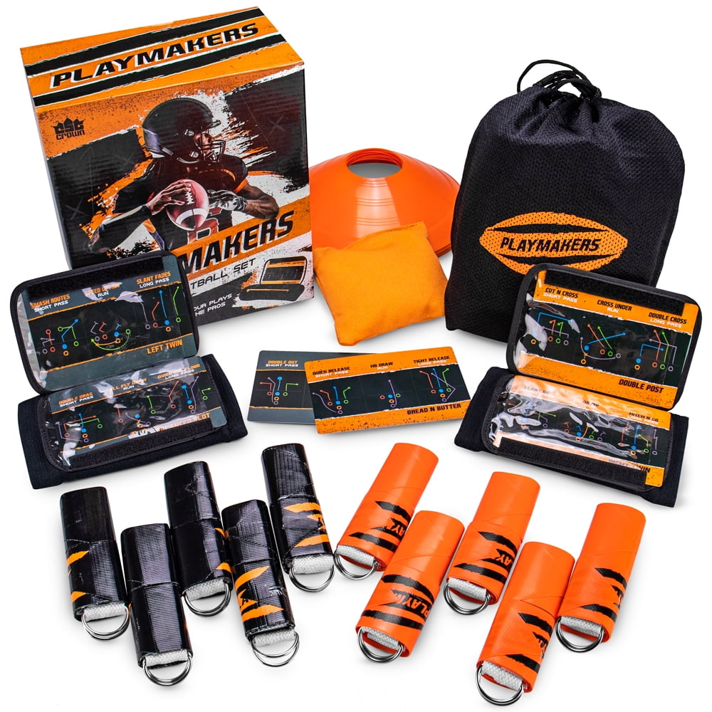 Crown Sporting Goods Playmakers Flag Football Set Call 18 Plays Using