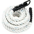 thumbnail image 1 of Crown Sporting Goods White Poly Dac Gym Climbing Rope, Knotless, 8', 1 of 3
