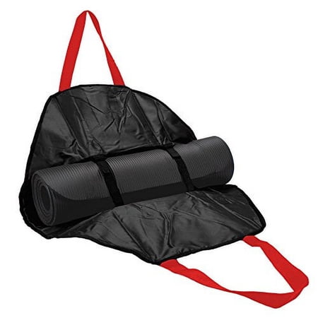 Crown Sporting Goods Yoga Mat Cargo Carrier & 8mm Yoga Mat, Black