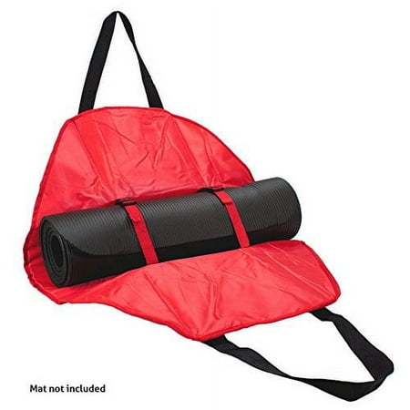 Crown Sporting Goods Yoga Mat Cargo Carrier with Adjustable Straps, Red