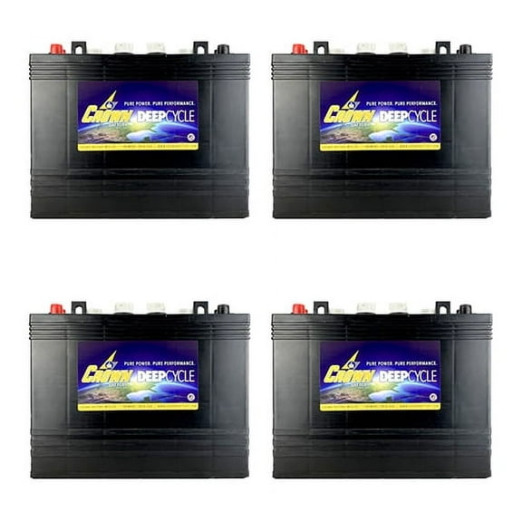 Crown T-1275 12V 150Ah Deep Cycle Flooded Lead Acid Golf Cart Battery Club Car X4