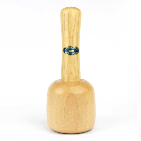 Crown Tools 104 Lacquered Finish 18 oz Round Woodcarvers Mallet