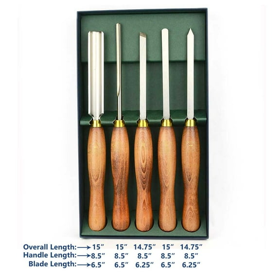 Crown Tools 280 5 Pieces HSS Woodturning Tool Set
