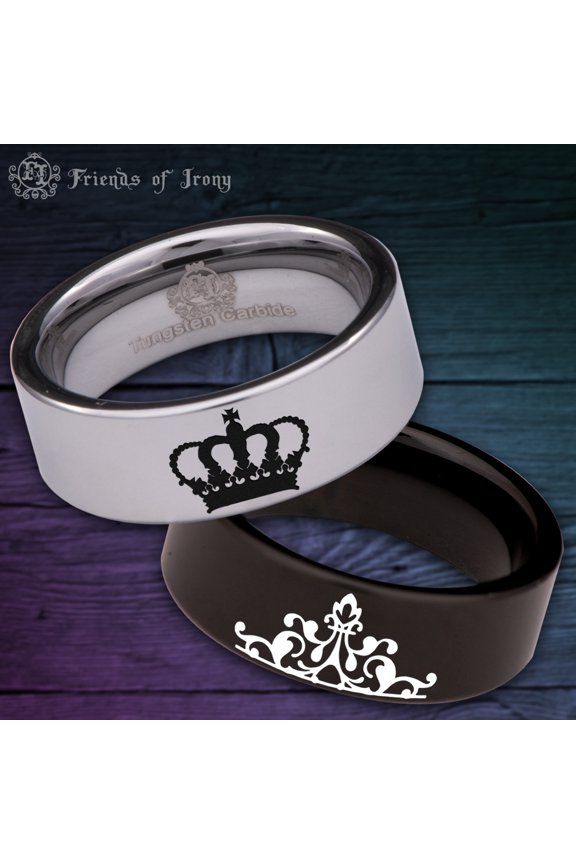 Crown Tungsten Carbide Ring