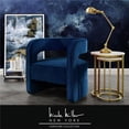 thumbnail image 1 of Crown Velvet Accent Chair Open Barrel Back | Modern & Contemporary | Navy, 1 of 8