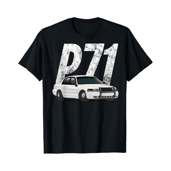 Crown Victoria P71 White Cop Car Interceptor Vic Gift T-Shirt, Unisex T-Shirt