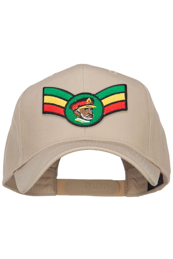 Crown Wing King Rasta Patched Cap - Khaki OSFM