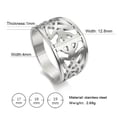 thumbnail image 1 of Crown Women's Ring Cross Knot Triquetra Stainless Steel Rings Jewelry, 1 of 8
