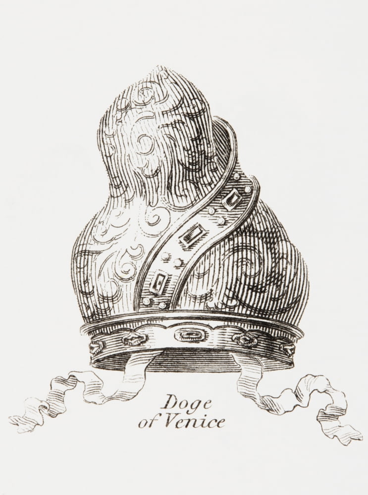 Crown Worn By The Doge Of Venice From The Cyclopaedia Or Universal Dictionary Of Arts Sciences And Literature By Abraham Rees Published London 1820 Canvas Art - Ken Welsh Design Pics (13 x 18)