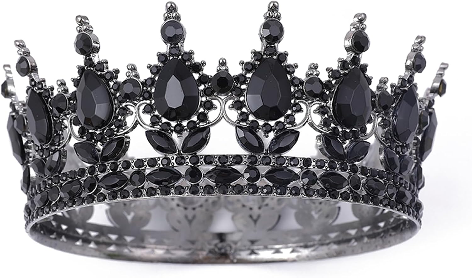 FrColor Vintage Crystal Rhinestone Bridal Crown Bling Crystal