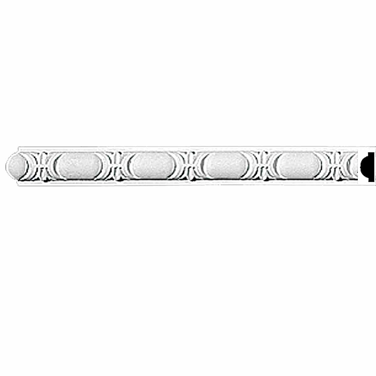 White Ornate Urethane Crown Moulding 95"