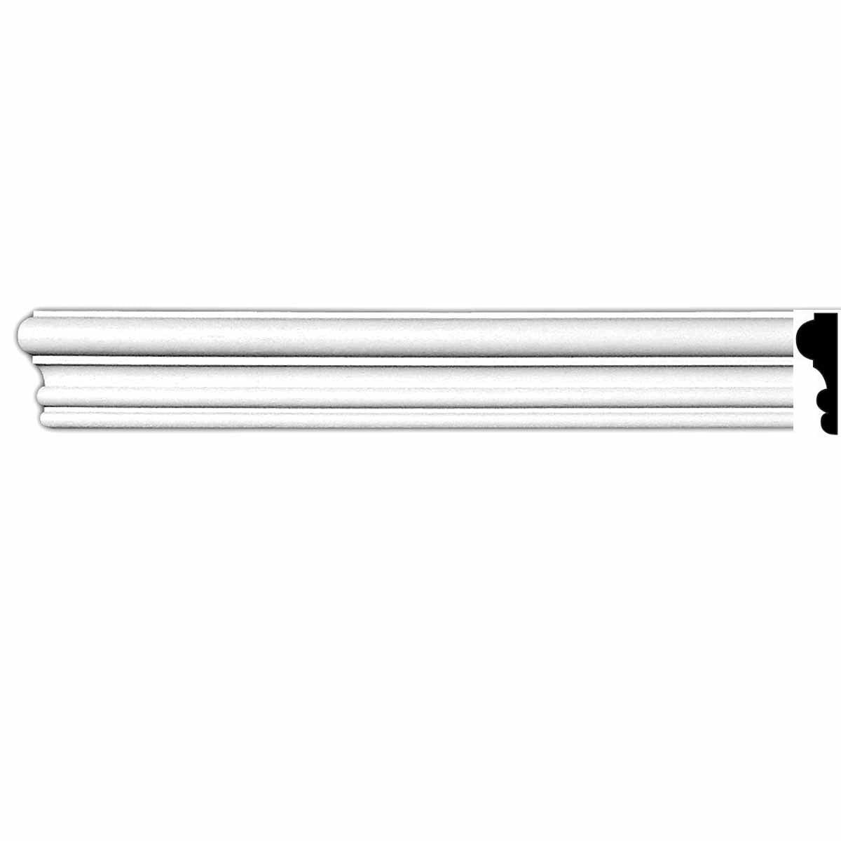 White Urethane Crown Moulding 96" Length