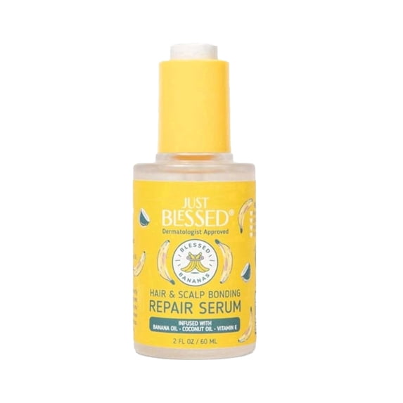Blessed Bananas Scalp Serum with Banana Oil, Coconut Oil & Vitamin E - Scent-Free Hair Serum for All Hair Types, 2 oz