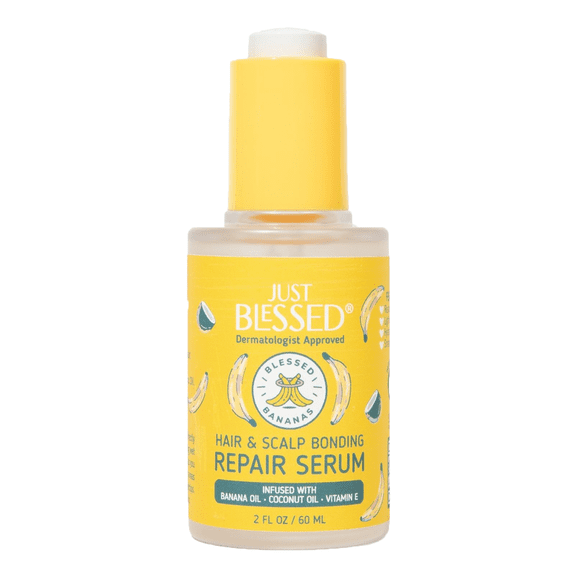 Blessed Bananas Scalp Serum with Banana Oil, Coconut Oil & Vitamin E - Scent-Free Hair Serum for All Hair Types, 2 oz