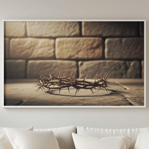 Crown of Thorns Graphic Wall Art Historical Texture Religious Decor, Unframed Paper Poster 8x10in