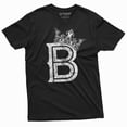 thumbnail image 1 of Crown with letter B tee shirt popular culture Queen Bee tee shirt Crown B shirt Womens Unisex tee (Medium Black), 1 of 7