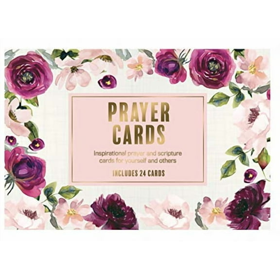 CrownJewlz Christian Floral Prayer & Scripture Cards, 2 Assorted Sets (20 ct each)