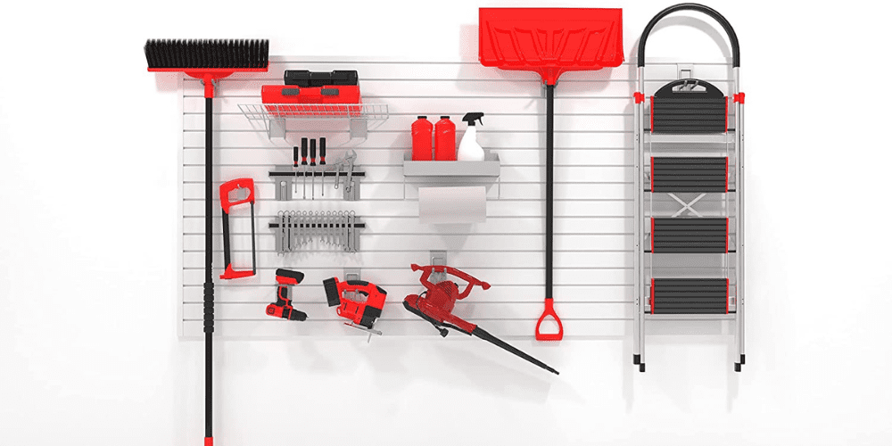 CrownWall Heavy Duty PVC Slat Wall Panels 32 sqft Storage System for