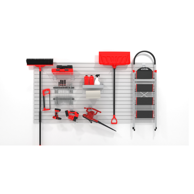 CrownWall PVC Slat Wall Panels Garage Wall and Home Organizer Storage