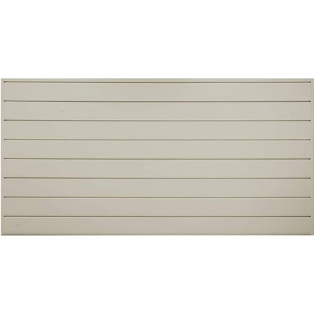 CrownWall PVC SlatWall Panels Garage Organizer Wall Mount , 8’ x 4’ Sandstone