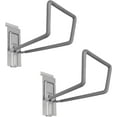 thumbnail image 1 of CrownWall Slat Wall Storage Organizer, Heavy Duty Steel Locking Loop Hook for Hanging Hoses, Cords, Ladders and Bulky Items, Slatwall Accessories Panels (2 Pack), 1 of 4