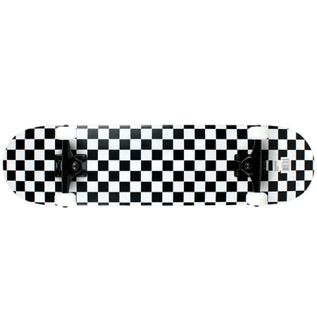Crowne Skateboard Rookie Checker Black/White Complete