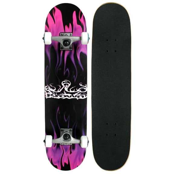 Crowne Skateboard Rookie Purple Flame Complete