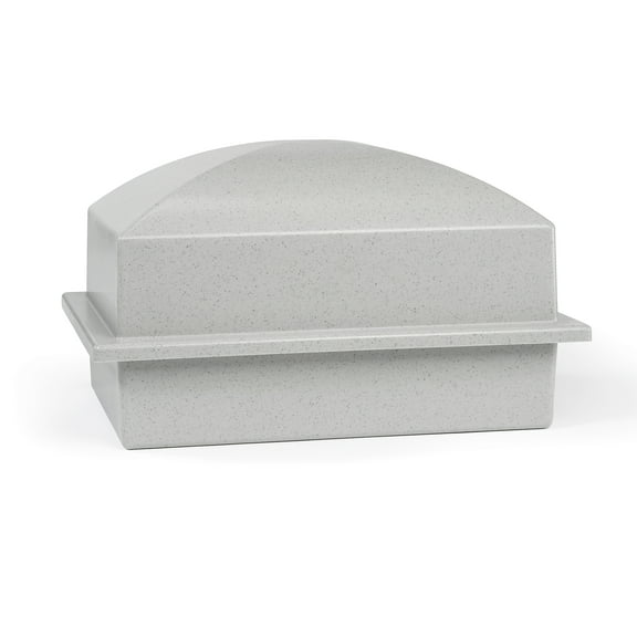 Crowne Vault Regent Urn Vault for Ground Burial Polymer Plastic, Interior 14"L x 10"W x 6.5"H Gray