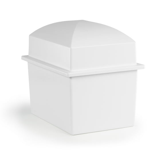 Crowne Vault White High-Tech Polymer Plastic Cremation Urn