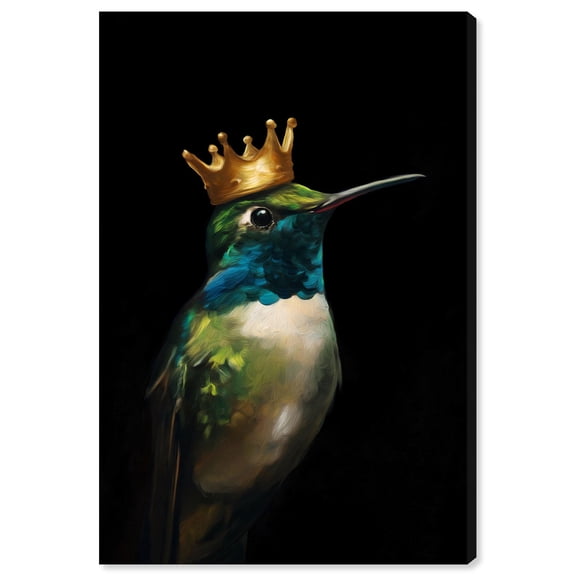 Crowned Azure Bird II Canvas Bird Wall Art by Art Remedy, Gallery Wrapped, 10 x 15