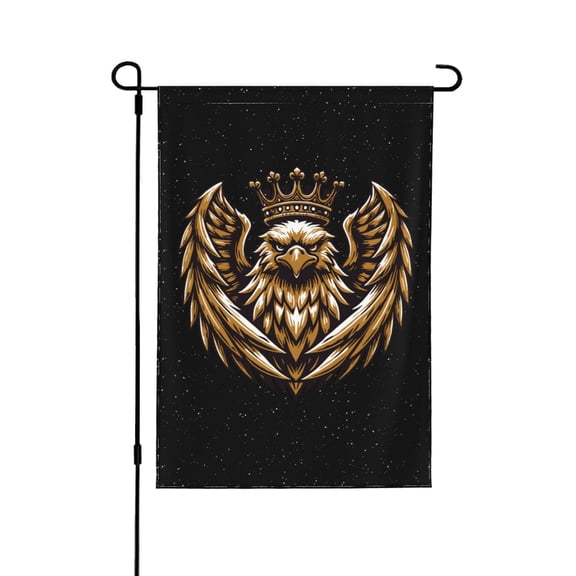 Crowned Eagle Garden Flag 12.5x18 Inch Double Sided Decorations Outdoor Yard Flags For Outside Lawn Porch Garden Decor