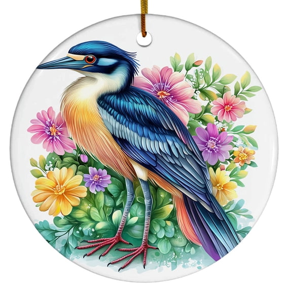 Crowned Night Heron Ornament, Bird Ornament with Crowned Night Heron Design, Ornament for Animal Lovers, Gift for Women, Men, Boys, Girls, Gift for Birthdays & Christmas, Christmas Ornament 2025