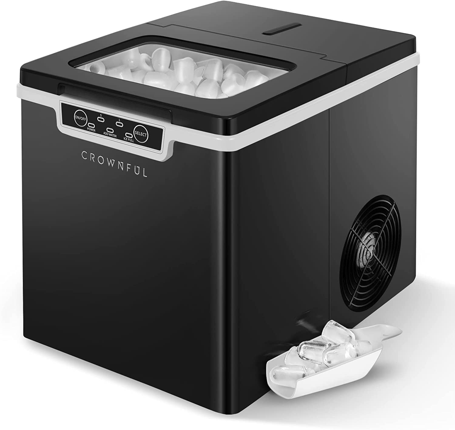 CROWNFUL Nugget Ice Maker Portable Countertop Machine, Auto Water Refill,  Makes 26lbs Crunchy Pellet in 24H, 3lbs Basket at a time, with Scoop and  Basket, Perfect for Home/Kitchen/Office/Bar - Venue Marketplace